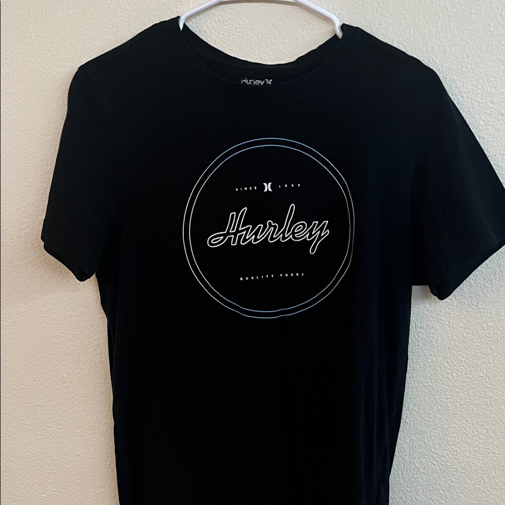 Hurley Black Tee with Circular Logo